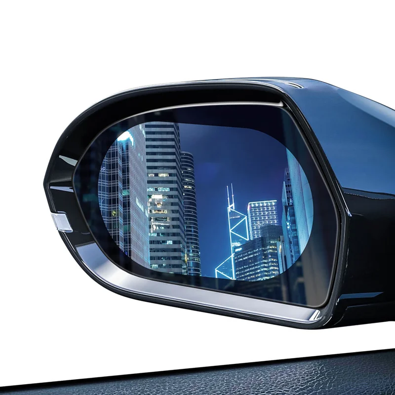 برچسب و محافظ ضد آب شیشه آینه خودرو بیسوس مدل SGFY-C02 بسته دو عددی